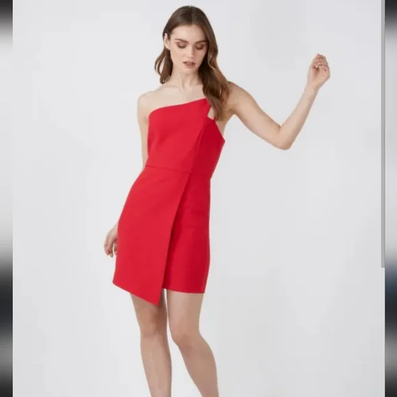 sachin and babi light blue dress BCBGMAXAZRIA One-Shoulder Minidress